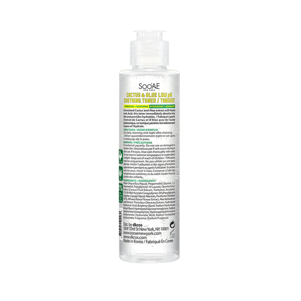 Soo'AE Cactus & Aloe Low pH Soothing Toner