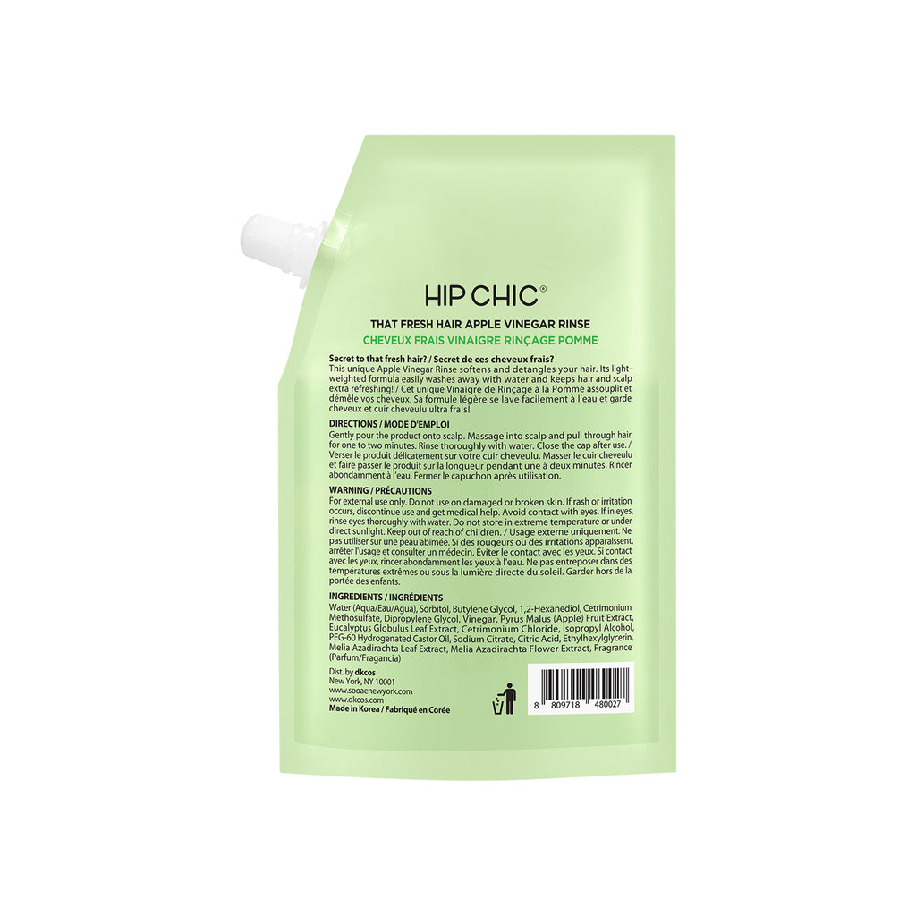 Hip Chic That Fresh Hair Apple Vinegar Rinse