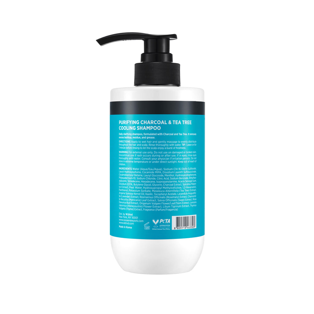 Purifying Charcoal & Tea Tree Cooling Shampoo