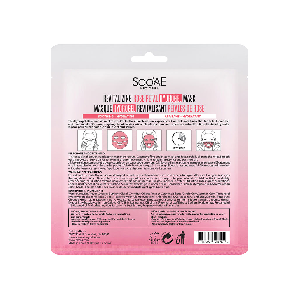 Soo'AE Revitalizing Rose Petal Hydrogel Mask