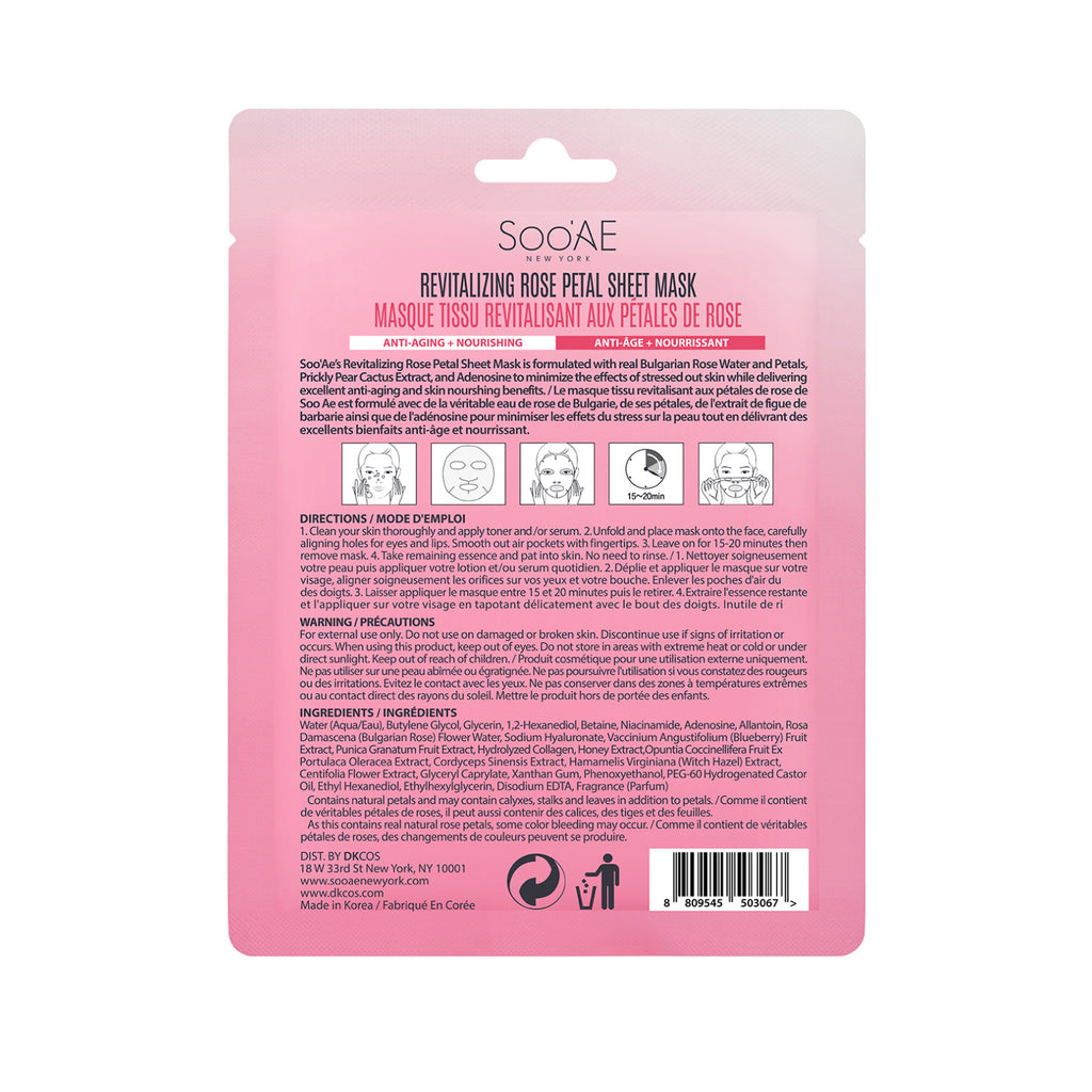 Soo'AE Revitalizing Rose Petal Sheet Mask